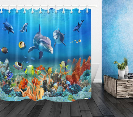 Zasłona prysznicowa z morskimi zwierzętami