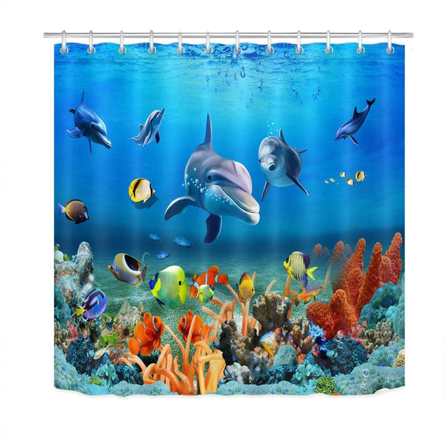 Zasłona prysznicowa z morskimi zwierzętami