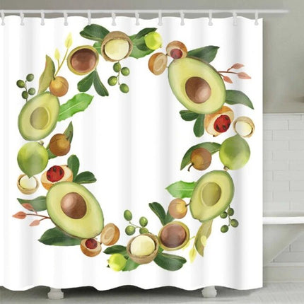 Zasłona prysznicowa z motywem awokado