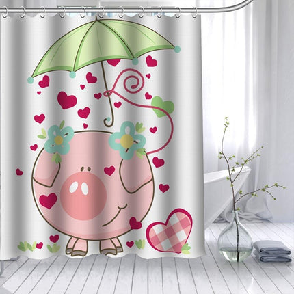 Zasłona prysznicowa dla dzieci świnka