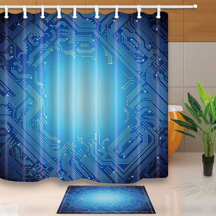 Zasłona prysznicowa z obwodem drukowanym