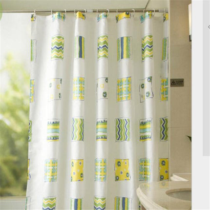 Nowoczesna zasłona prysznicowa w kolorowe wzory