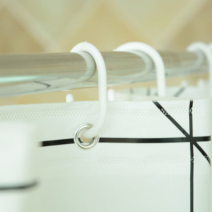 Nowoczesna zasłona prysznicowa geometryczna