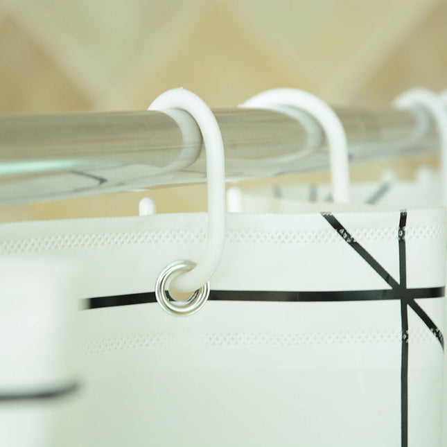 Nowoczesna zasłona prysznicowa geometryczna