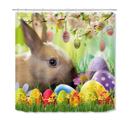 Zasłona prysznicowa z wielkanocnym zającem