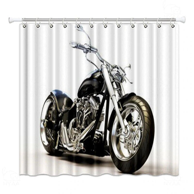 Motocyklowa zasłona prysznicowa do łazienki
