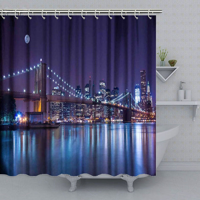 Zasłona prysznicowa z widokiem na Nowy Jork