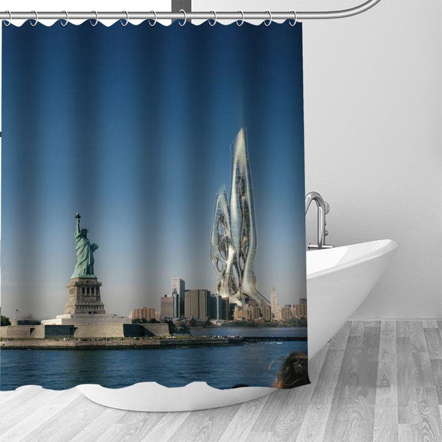 Zasłona prysznicowa z widokiem Nowy Jork
