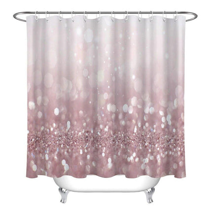 Błyszcząca zasłona prysznicowa z brokatem