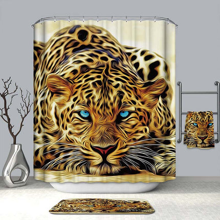 Zasłona prysznicowa z dziką panterą