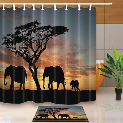 Zasłona prysznicowa z motywem safari
