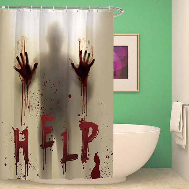 Zasłona prysznicowa na Halloween horror