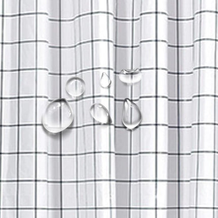 Skandynawska zasłona prysznicowa w kratę