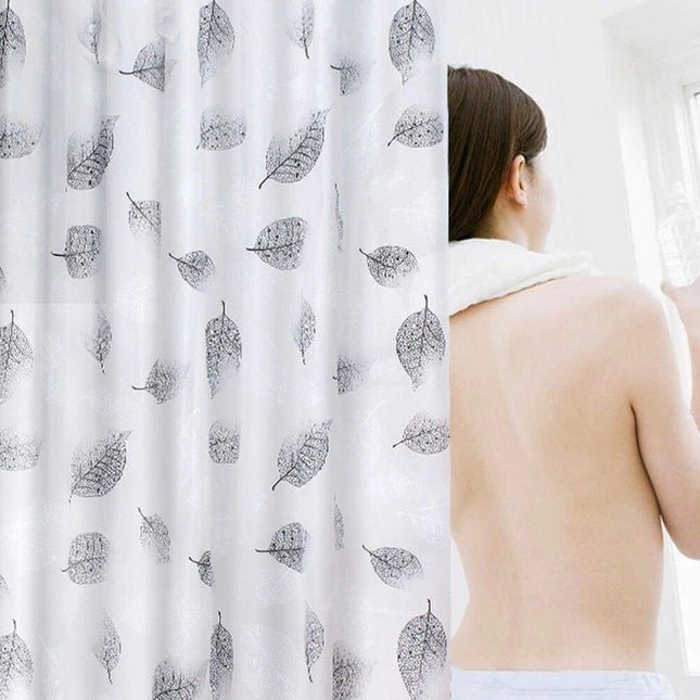 Zasłona prysznicowa w skandynawskie liście