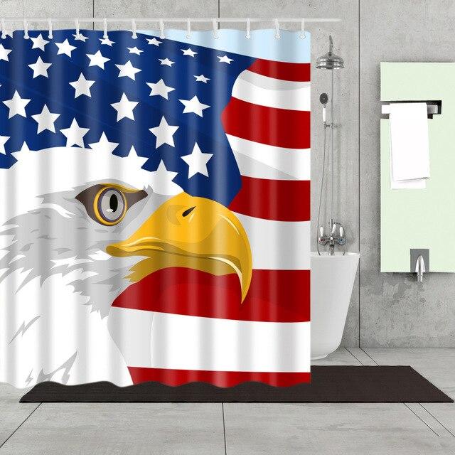 Zasłona prysznicowa z amerykańskim orłem