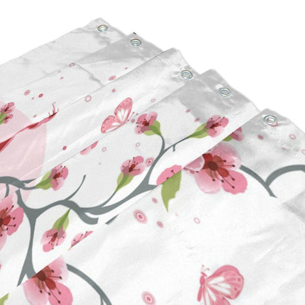 Azjatycka zasłona prysznicowa kwiat wiśni