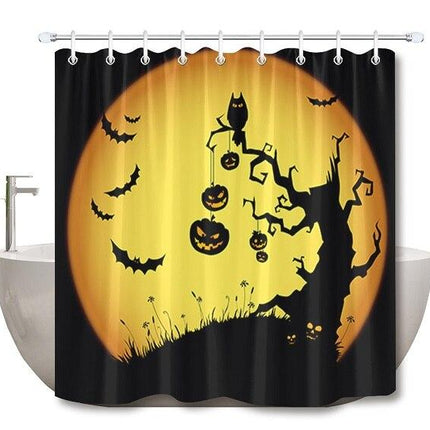 Zasłona prysznicowa na Halloween nietoperze