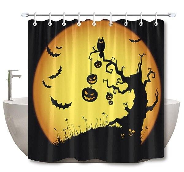 Zasłona prysznicowa na Halloween nietoperze