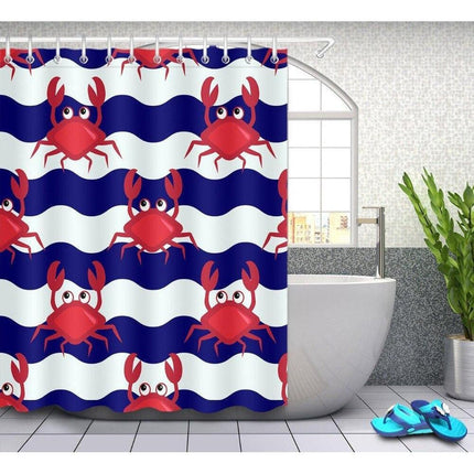 Zasłona prysznicowa w marynarskie kraby