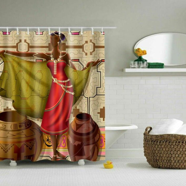 Zasłona prysznicowa z afrykańskim wzorem