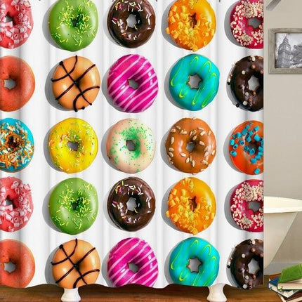 Zasłona prysznicowa w kolorowe pączki