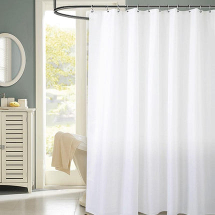 Biała materiałowa zasłona prysznicowa hotelowa