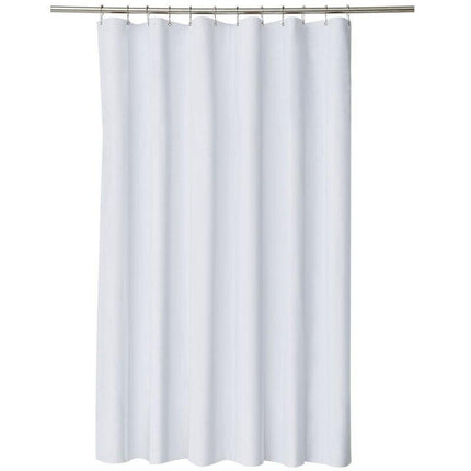 Biała materiałowa zasłona prysznicowa hotelowa
