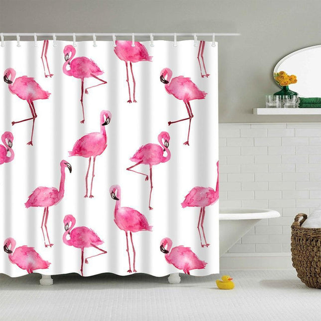Zasłona prysznicowa w zabawne flamingi