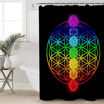 Zasłona prysznicowa kwiat życia czakry