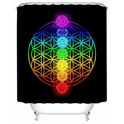 Zasłona prysznicowa kwiat życia czakry