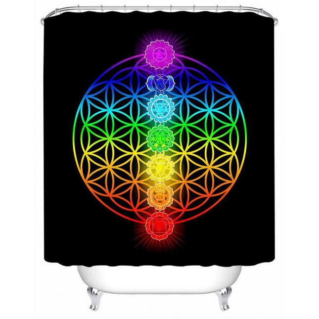 Zasłona prysznicowa kwiat życia czakry
