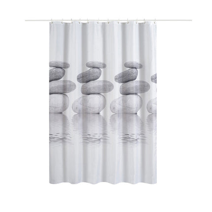 Zasłona prysznicowa we wzór kamieni zen