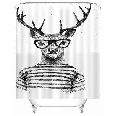 Zasłona prysznicowa z hipsterskim jeleniem