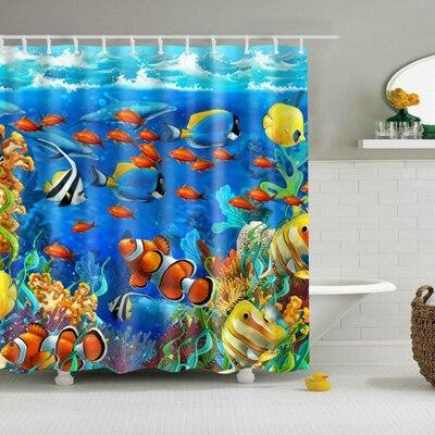Zasłona prysznicowa z podwodnym światem