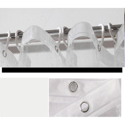 Przezroczysta plastikowa zasłona pod prysznic