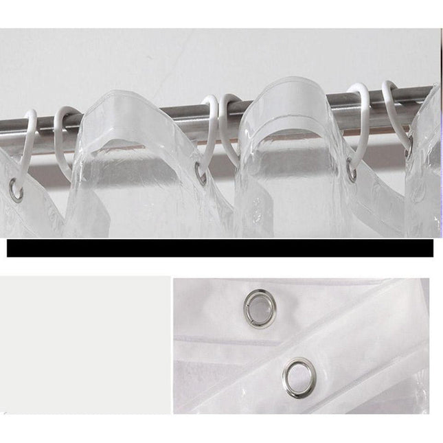 Przezroczysta plastikowa zasłona pod prysznic