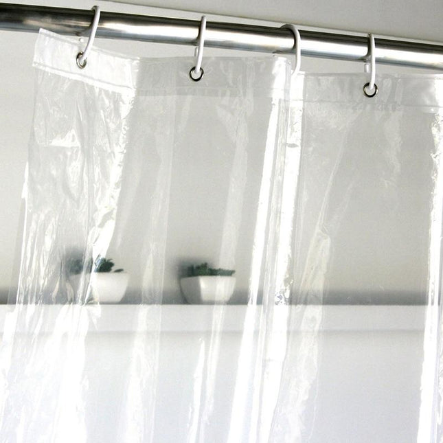 Przezroczysta plastikowa zasłona pod prysznic