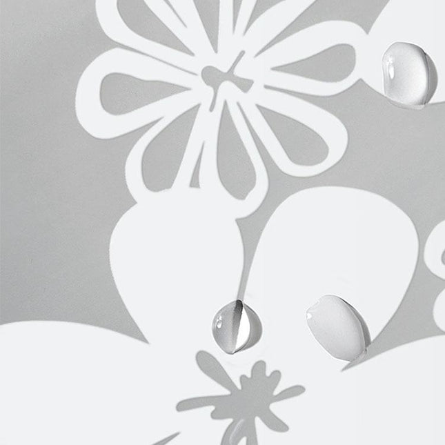 Półprzezroczysta zasłona prysznicowa z kwiatami