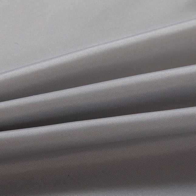 Szara materiałowa zasłona pod prysznic