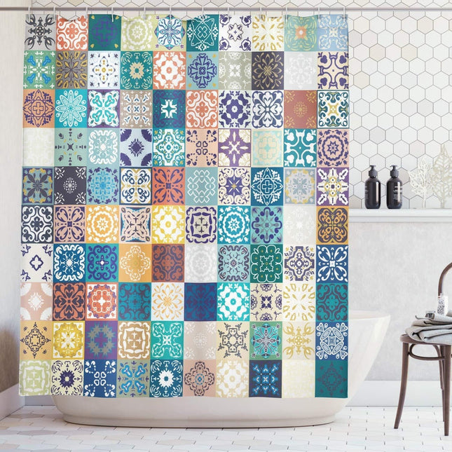 Zasłona prysznicowa w marokańskie kafelki