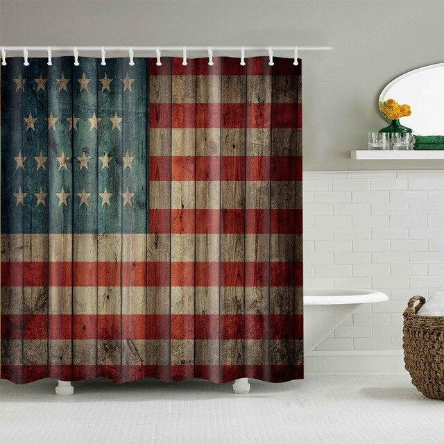 Zasłona prysznicowa z flagą USA vintage
